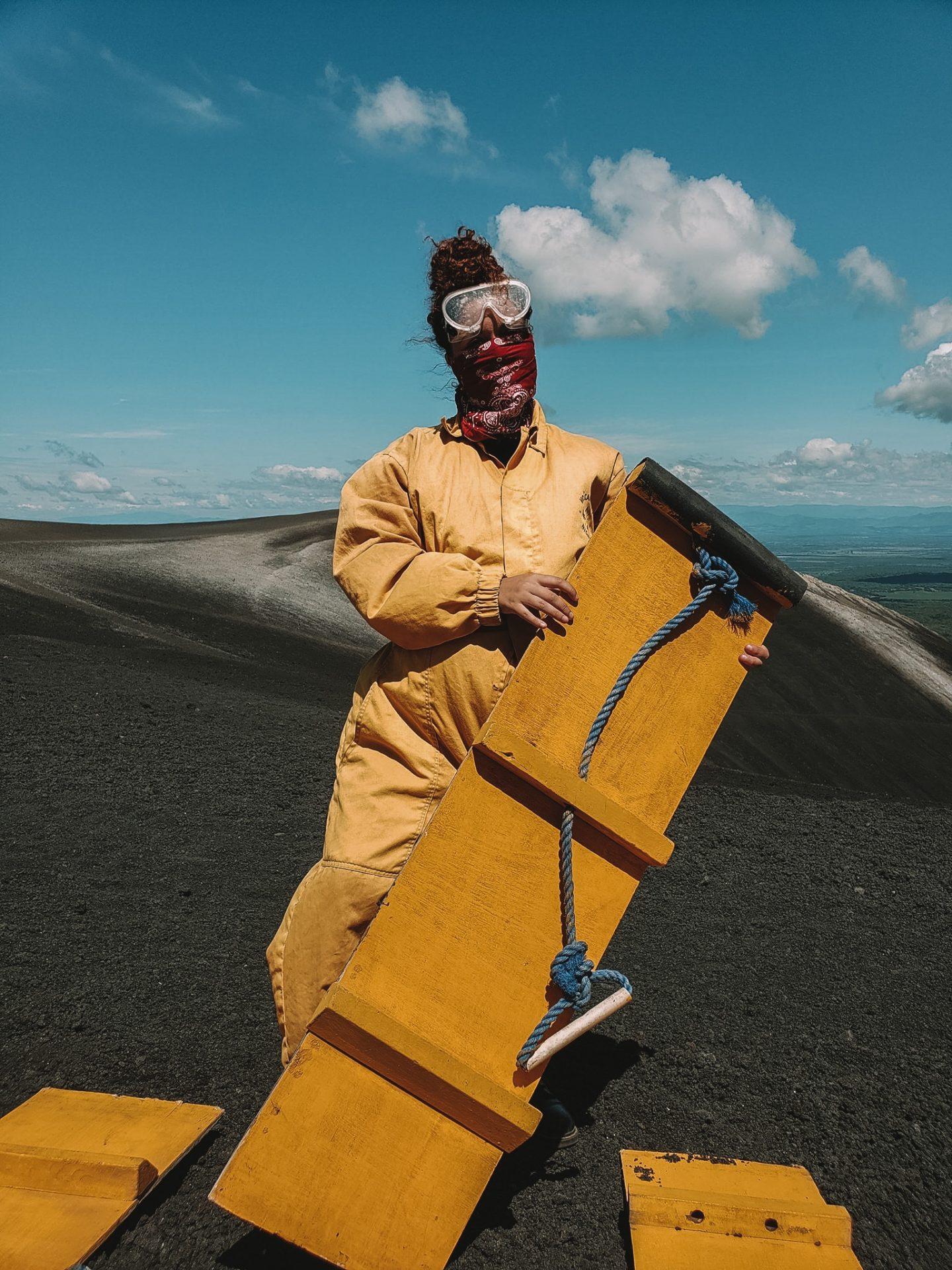 Volcano boarding